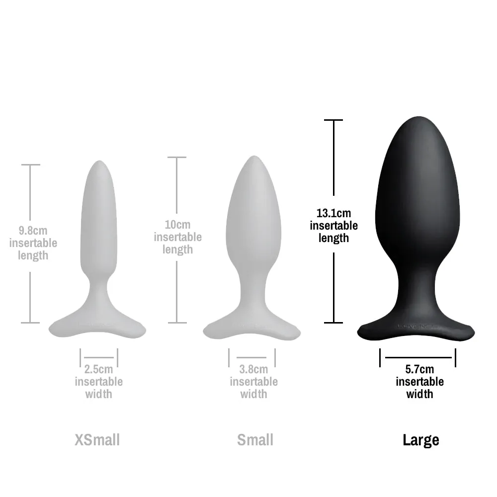 Lovense Hush 2 Bluetooth Vibrating 2.25" Butt Plug - Large