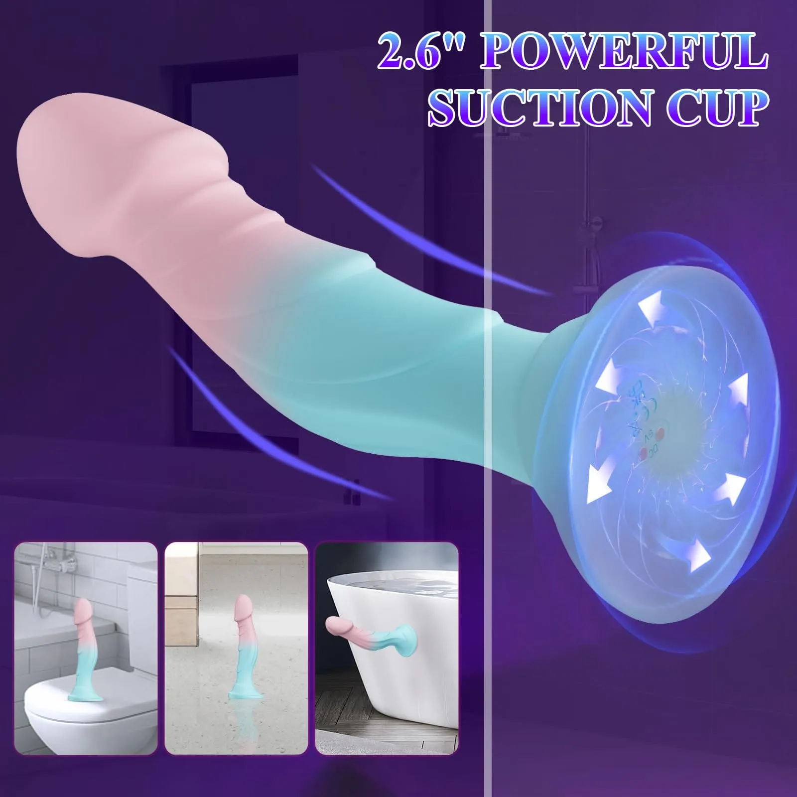 Lurevibe 7.5” Silicone Realistic Dildos with Suction Cup for Women