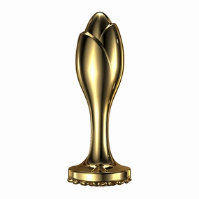 Lurevibe - Pearl Rose Anal Plug Gold Stainless Steel