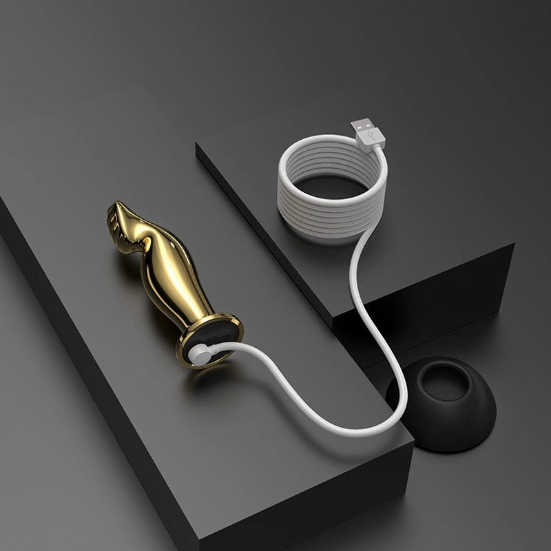 Lurevibe - Wireless Remote Control Light Luxury Gilded Prostate Massager Masturbation Stick Anal Plug