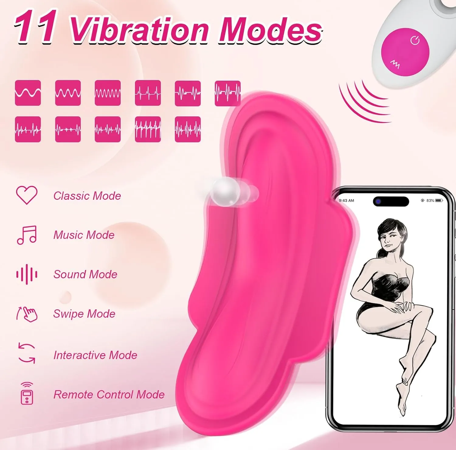 Moxie   App and Remote Controlled Wearable Clitoral Panty Vibrator #Public #Car Sex #Female Masturbation