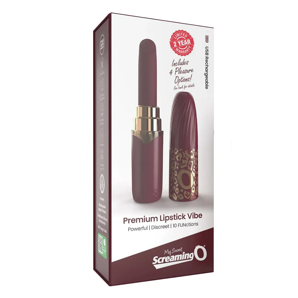 My Secret Screaming O Premium Lipstick Vibrator & Attachments