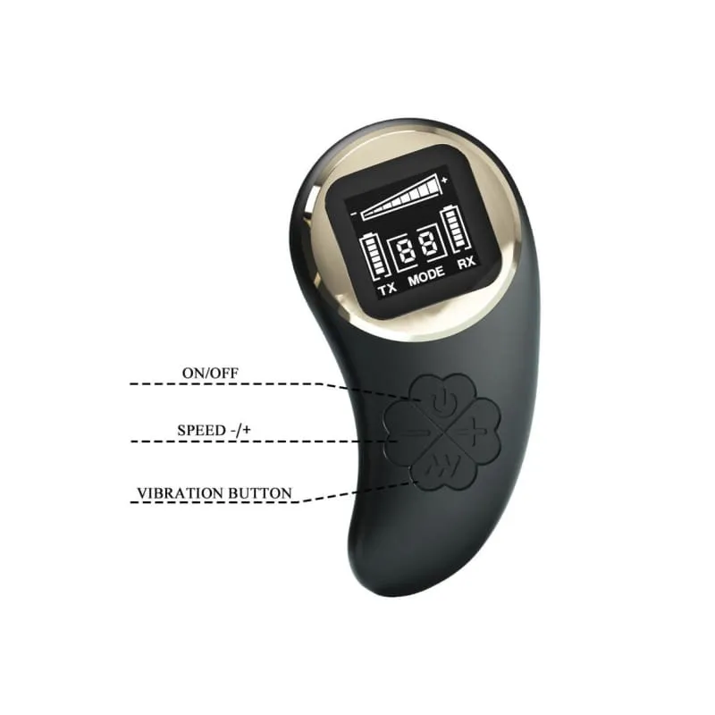 Nathan Double Pleasure Remote Control Vibrator -  Black