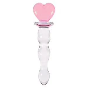 NS Novelties - Crystal Heart Of Glass Dildo (Pink)