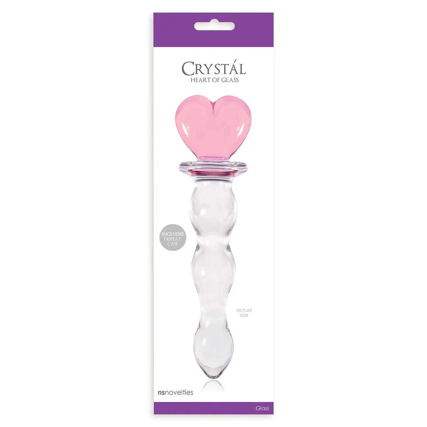 NS Novelties - Crystal Heart Of Glass Dildo (Pink)