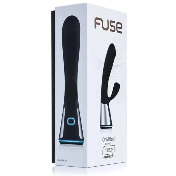 OhMiBod - Kiiroo Fuse App-Controlled Interactive Bluetooth Dual-Stim Rabbit Vibrator (Black)