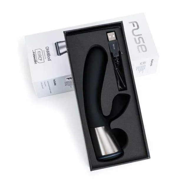 OhMiBod - Kiiroo Fuse App-Controlled Interactive Bluetooth Dual-Stim Rabbit Vibrator (Black)