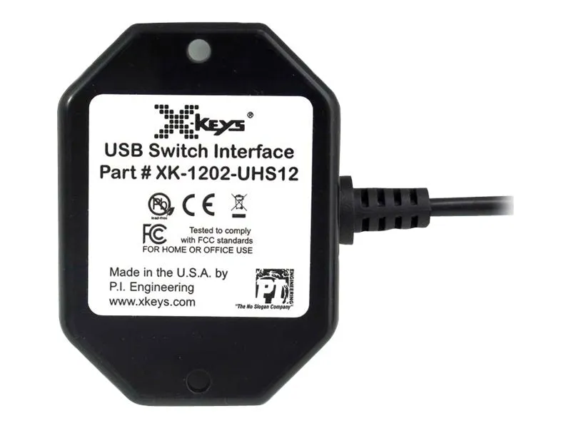 P.I. Engineering X-keys XK-12 USB Switch Interface - Assistive switch interface - USB XK-1202-UHS12-R