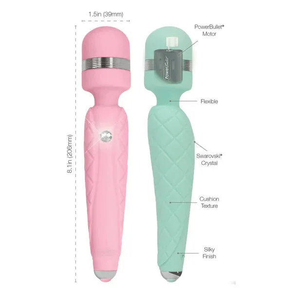 Pillow Talk CHEEKY Body Wand Massager with Swarovski Crystal