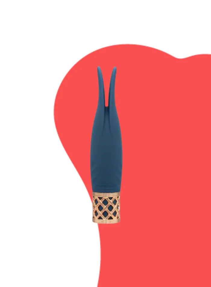 Pillow Talk Secrets PLAYFUL Mini Clitoral Vibrator with Flickering Rabbit Ear Tips