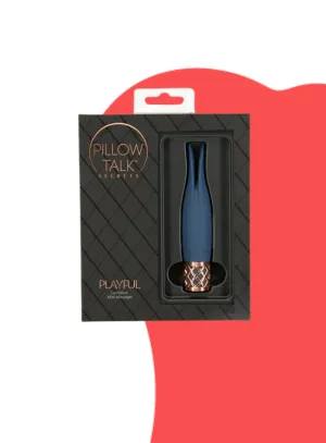 Pillow Talk Secrets PLAYFUL Mini Clitoral Vibrator with Flickering Rabbit Ear Tips