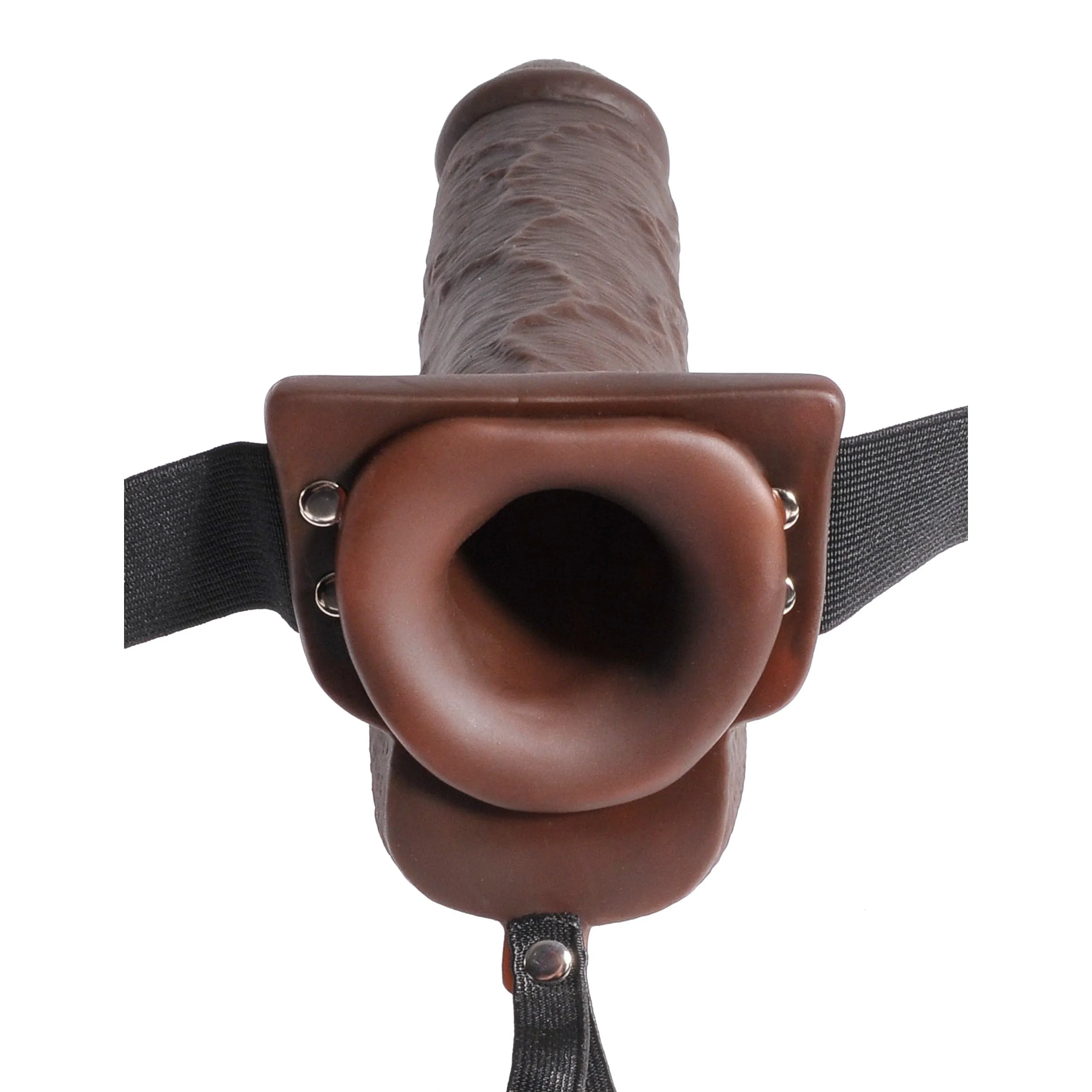 Pipedream - Fetish Fantasy Series Hollow Squirting Strap On Dildo with Balls 9" (Brown)
