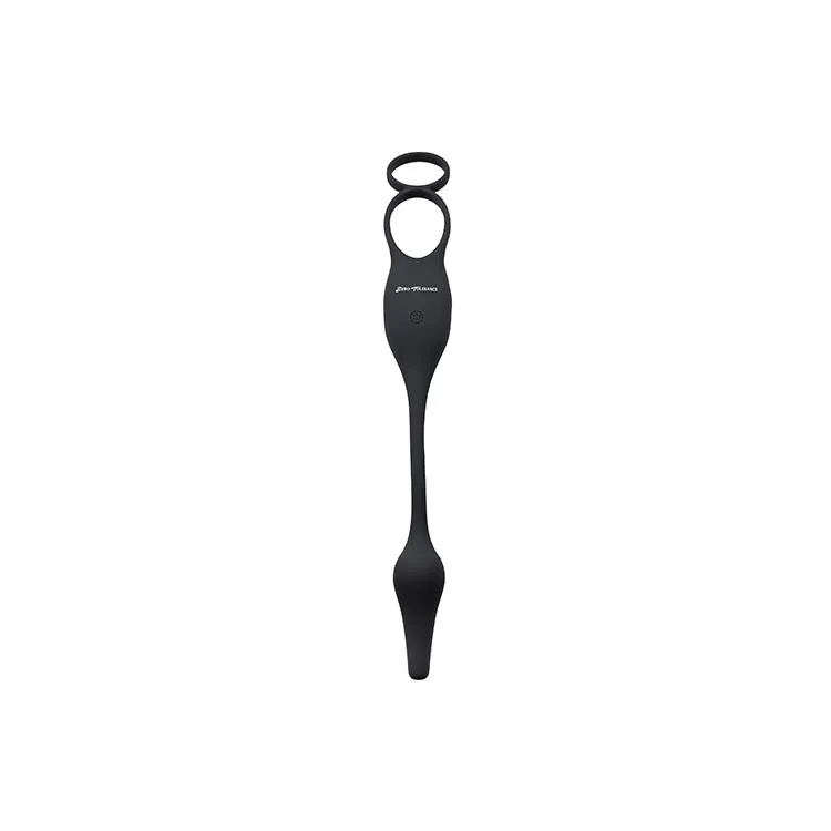 Plug & Tug Vibrating Cock Ring Butt Plug