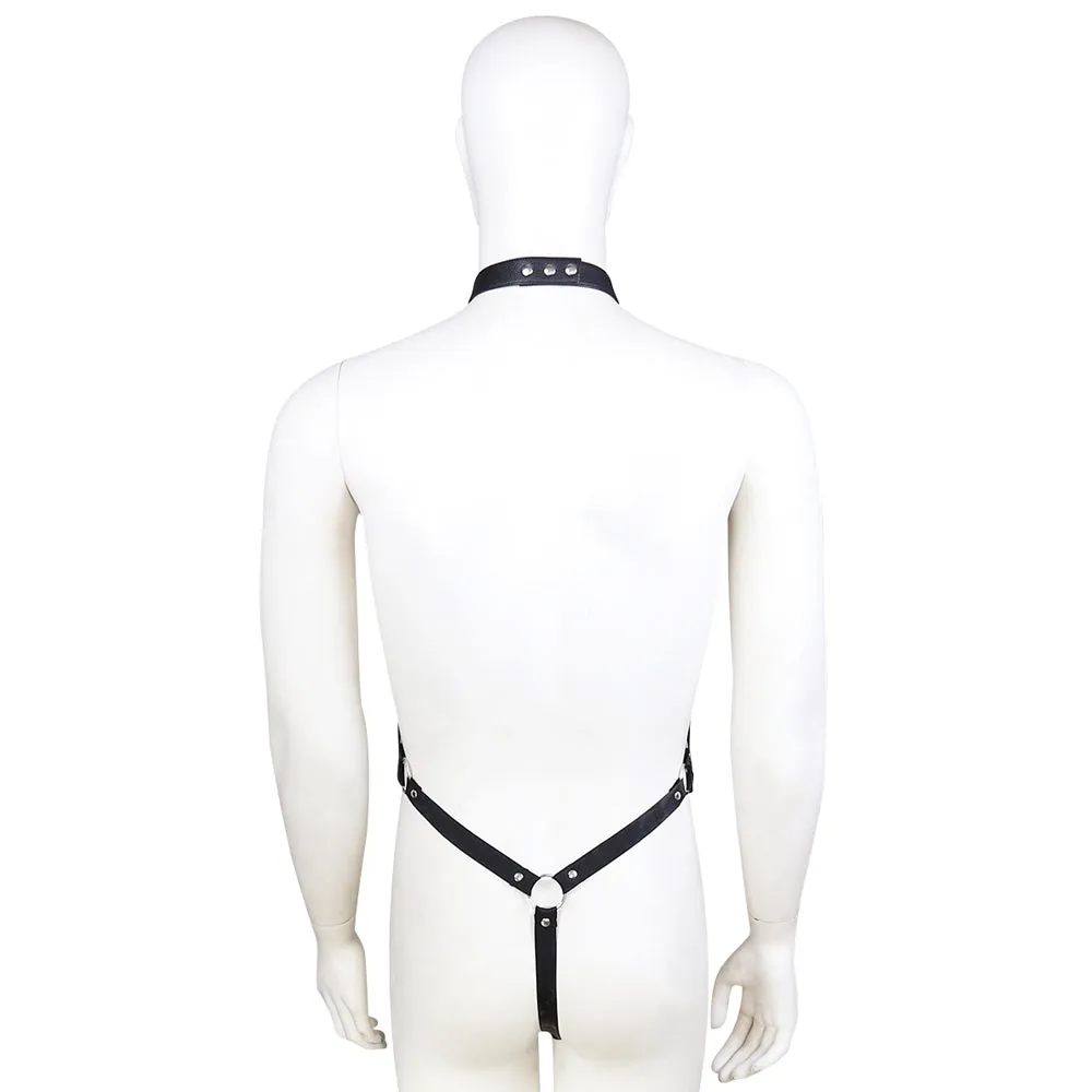 Poison Rose Men's Wetlook G-String Backless Body Harness