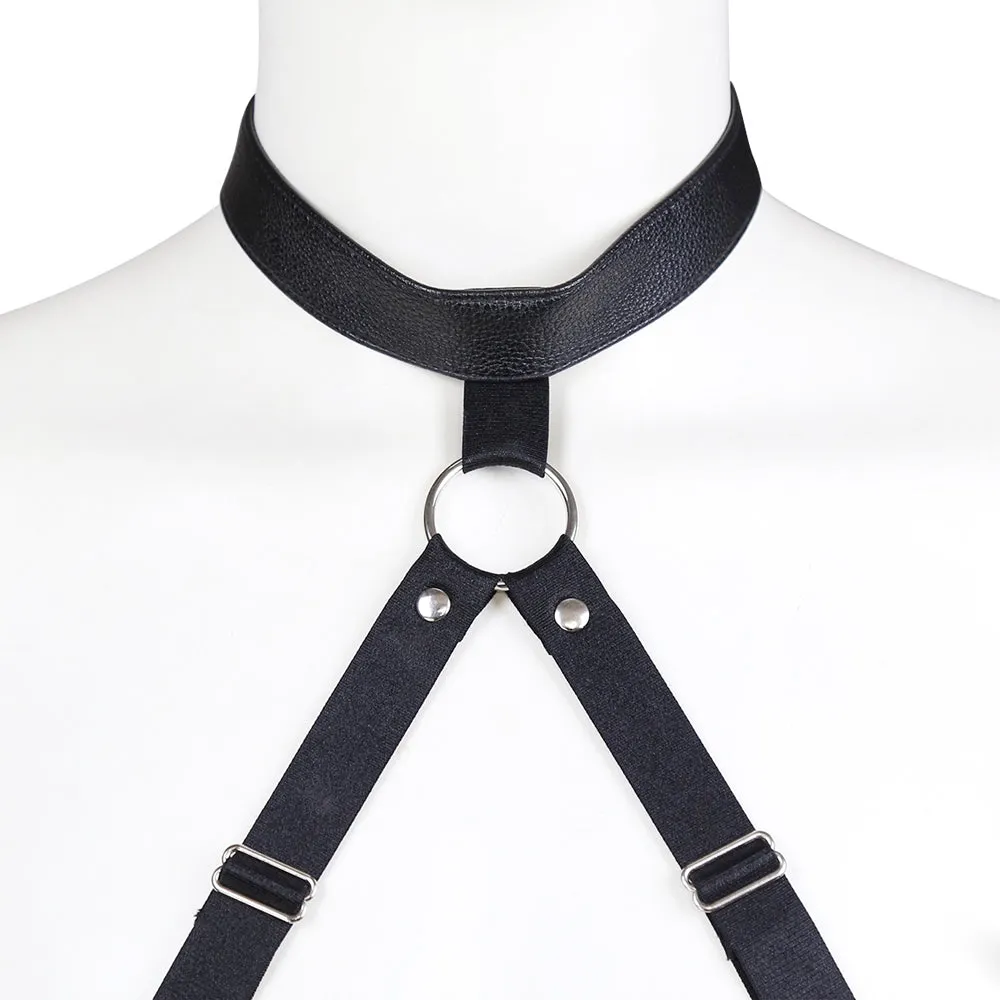 Poison Rose Men's Wetlook G-String Backless Body Harness