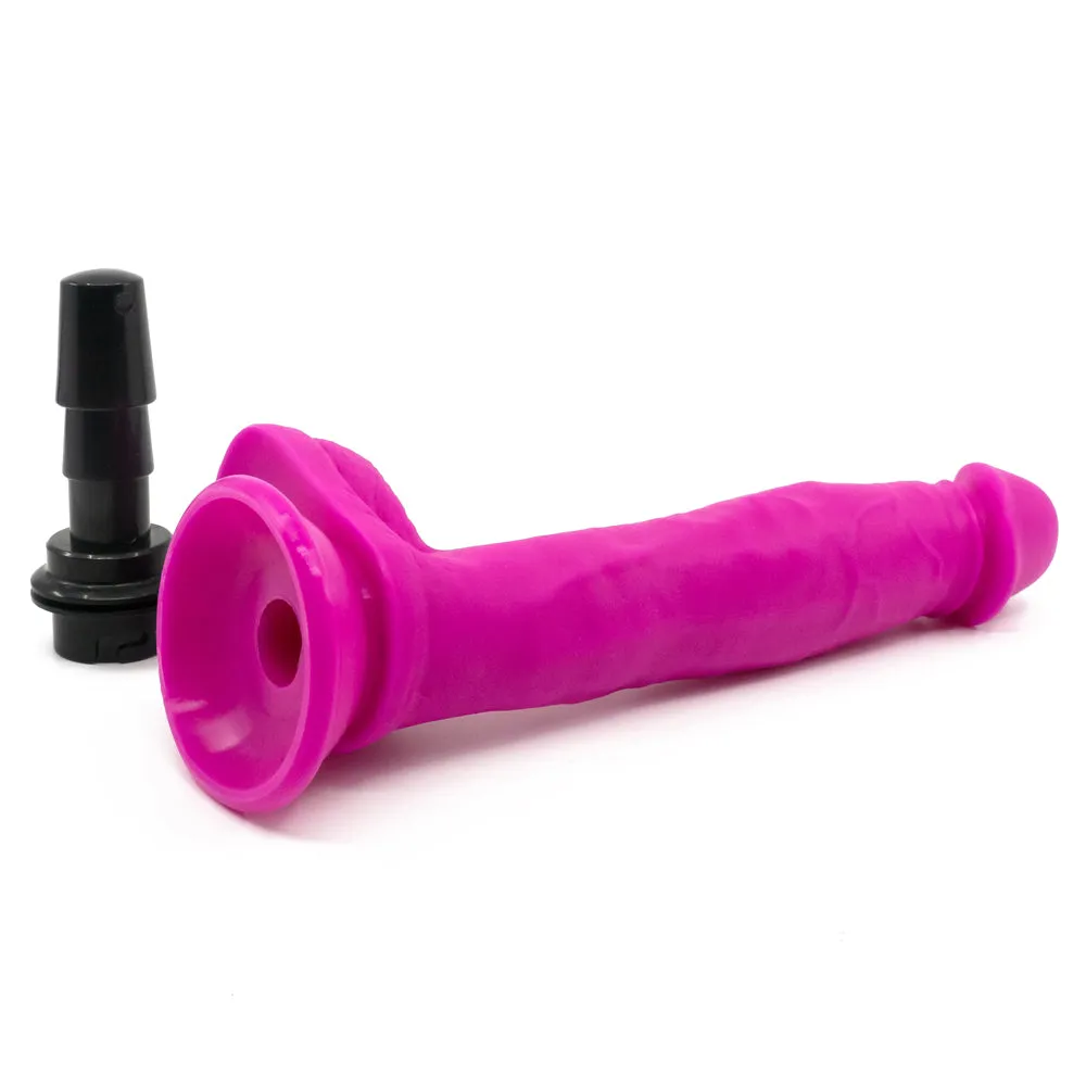 Portable Handbag Sex Machine Attachment - 9" Suction Cup Dildo