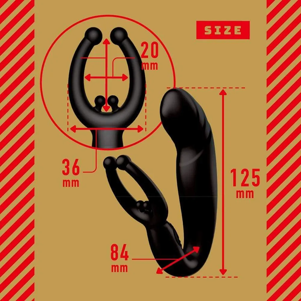 PPP - Completely Waterproof Far Control Extreme Prostate High Tide Backyard Vibrator (Black)