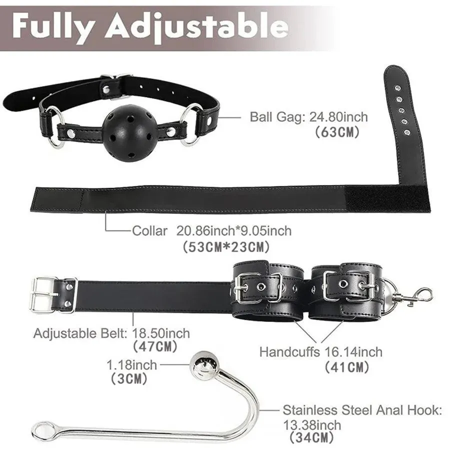Premium Leather BDSM Anal Hook Bondage