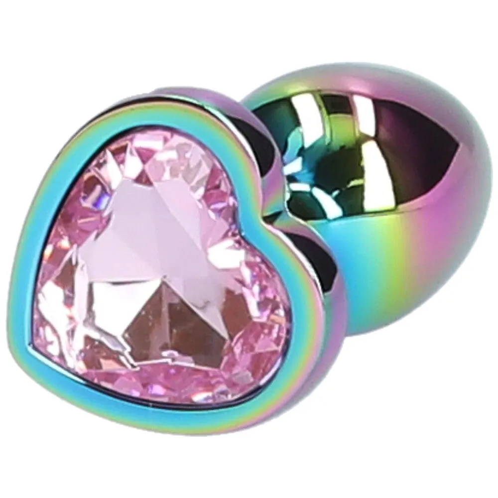 Premium Rainbow Metal Anal Plug for Muscle Control