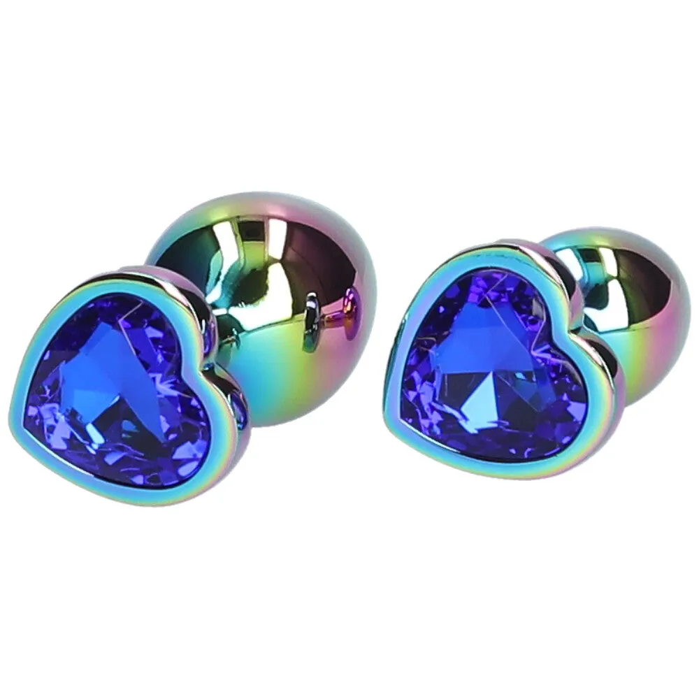 Premium Rainbow Metal Anal Plug for Muscle Control