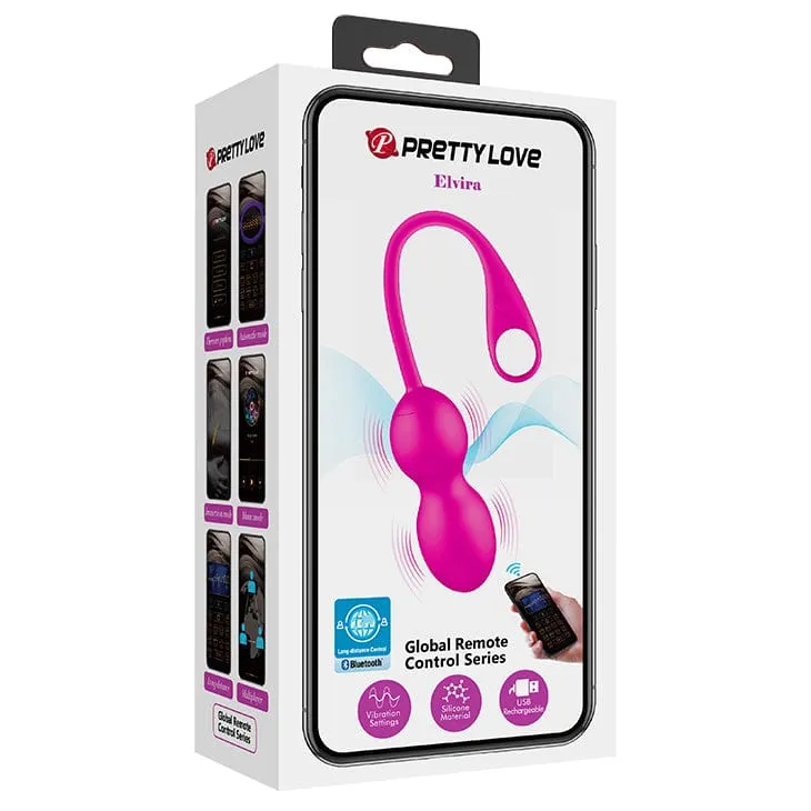 Pretty Love - Elvira App-Controlled Kegel Balls (Pink)