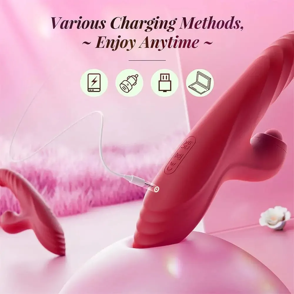 Rabbit Sucking Vibrator with 10 Vibrating 7 Thrust Modes with Licking #Foreplay #Bathroom