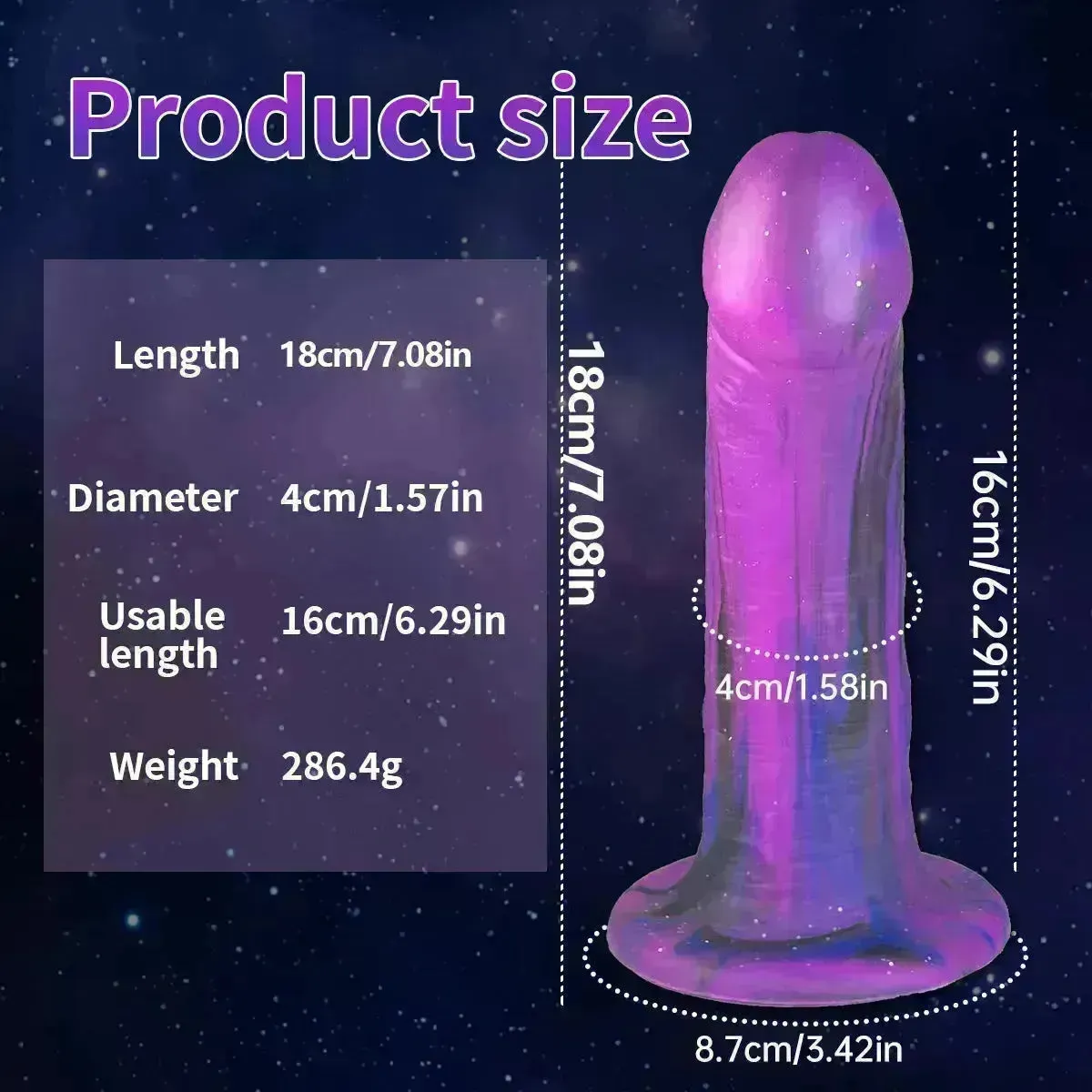 Realistic Silicone Suction Cup Dildo
