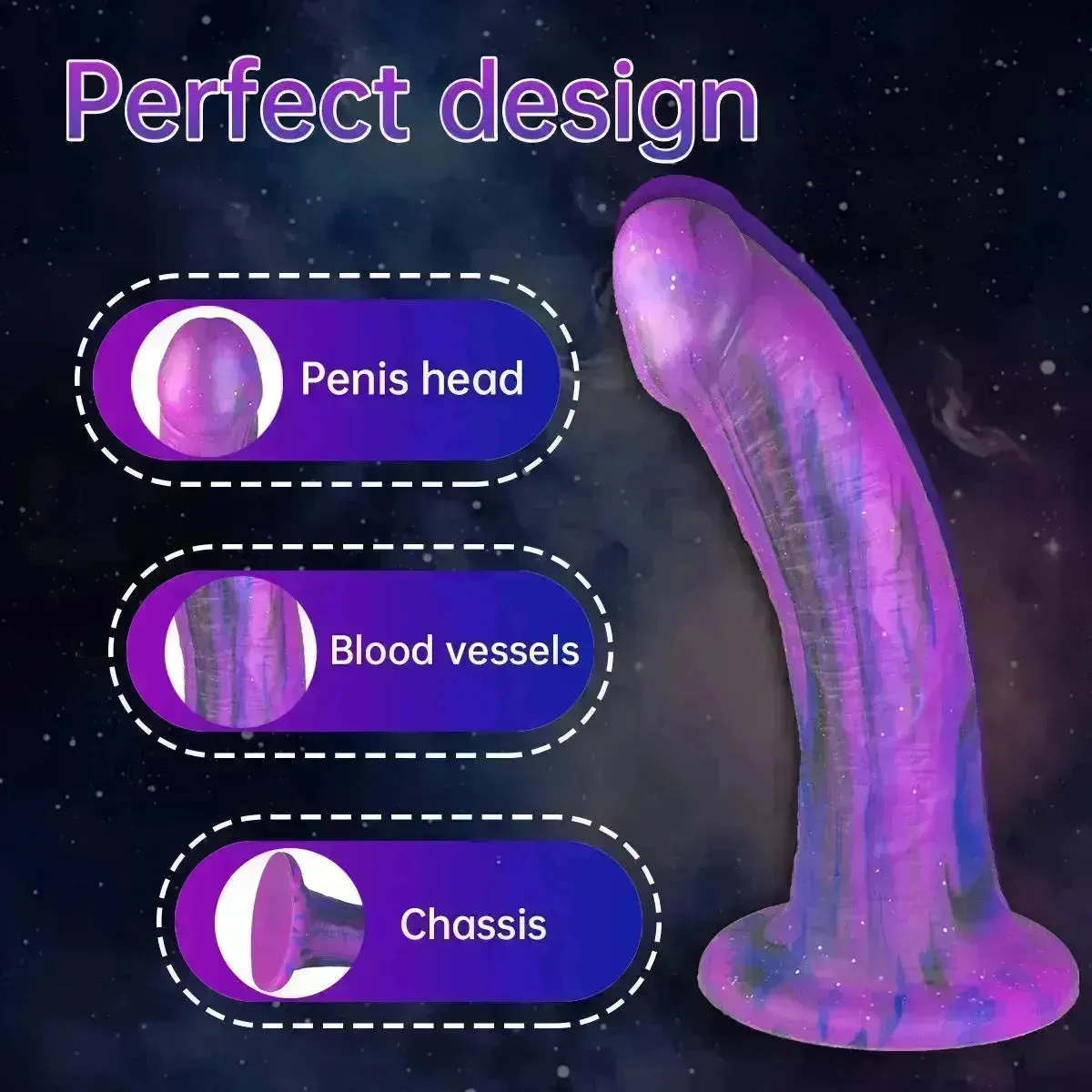 Realistic Silicone Suction Cup Dildo