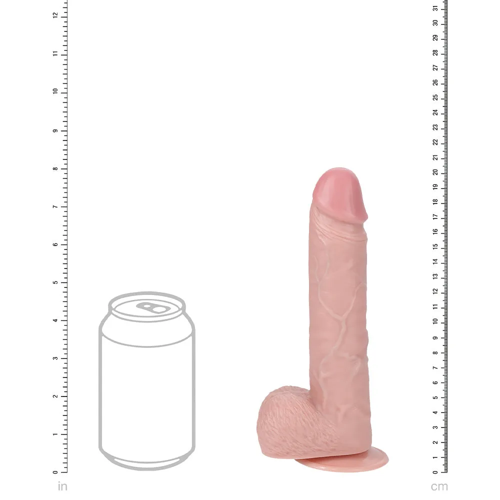 RealRock Realistic 8" Vibrating Thrusting Dildo With Balls & Suction Cup