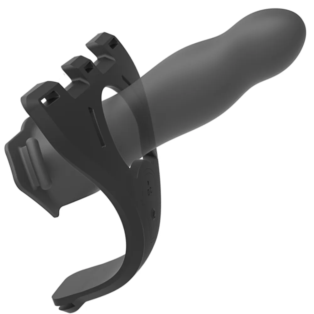 Rechargeable 4 Piece Vibrating Silicone Hollow Strap On Kit