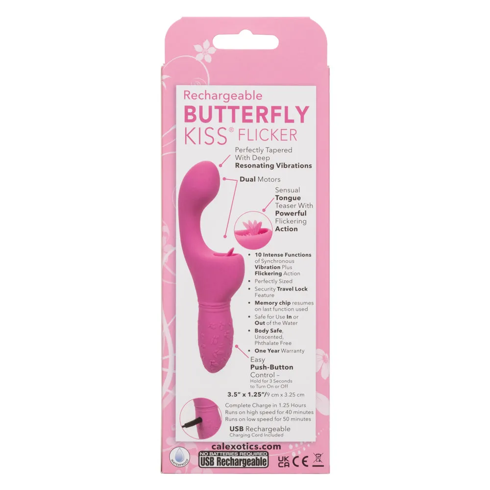 Rechargeable Butterfly Kiss Clitoral Flicker Rabbit Vibrator