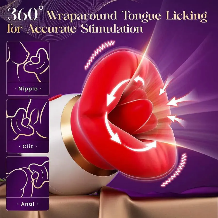 Red Lips Multiple Function Clit Stimulator for Women