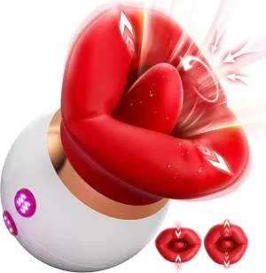 Red Lips Multiple Function Clit Stimulator for Women
