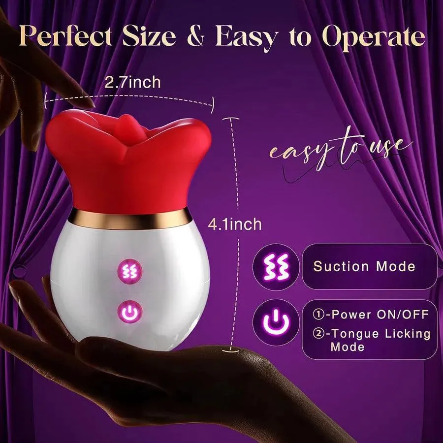 Red Lips Multiple Function Clit Stimulator for Women
