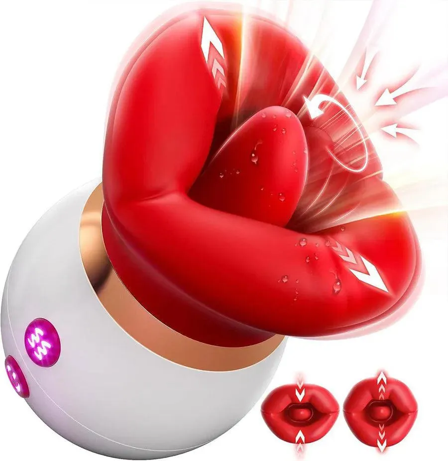 Red Lips Multiple Function Clit Stimulator for Women