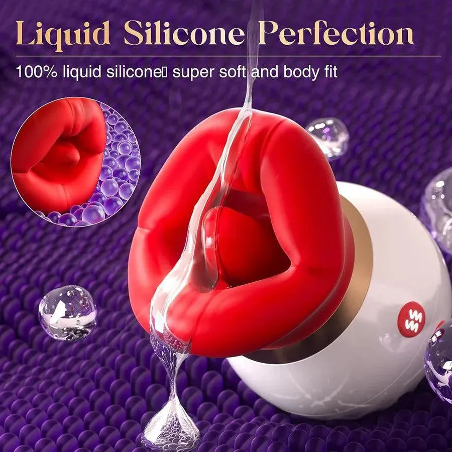 Red Lips Multiple Function Clit Stimulator for Women
