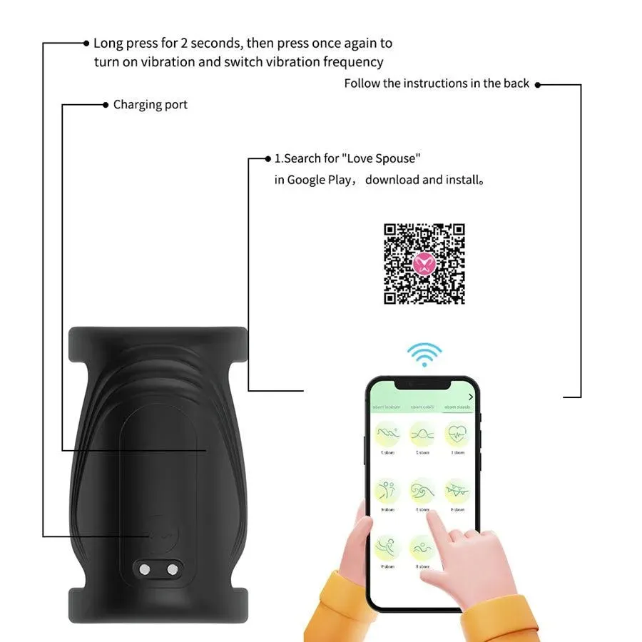 Remot Control Bluetooth Cock Ring Vibrator