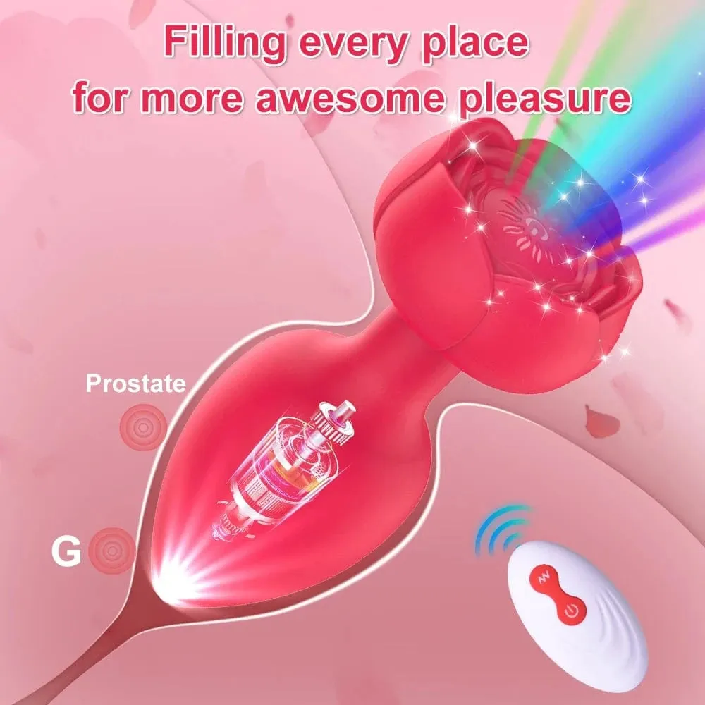 Remote Control Anal Plug Vibrating Male Masturbation Device