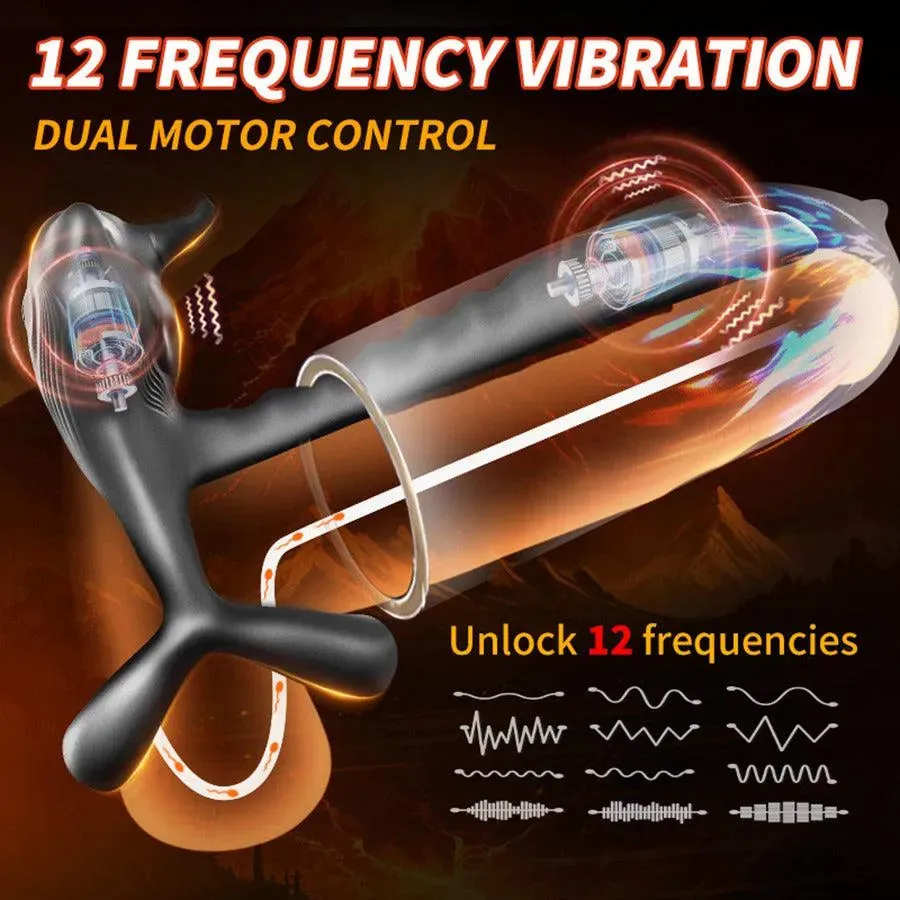 Remote Control Dual Stimulation Penile Ring