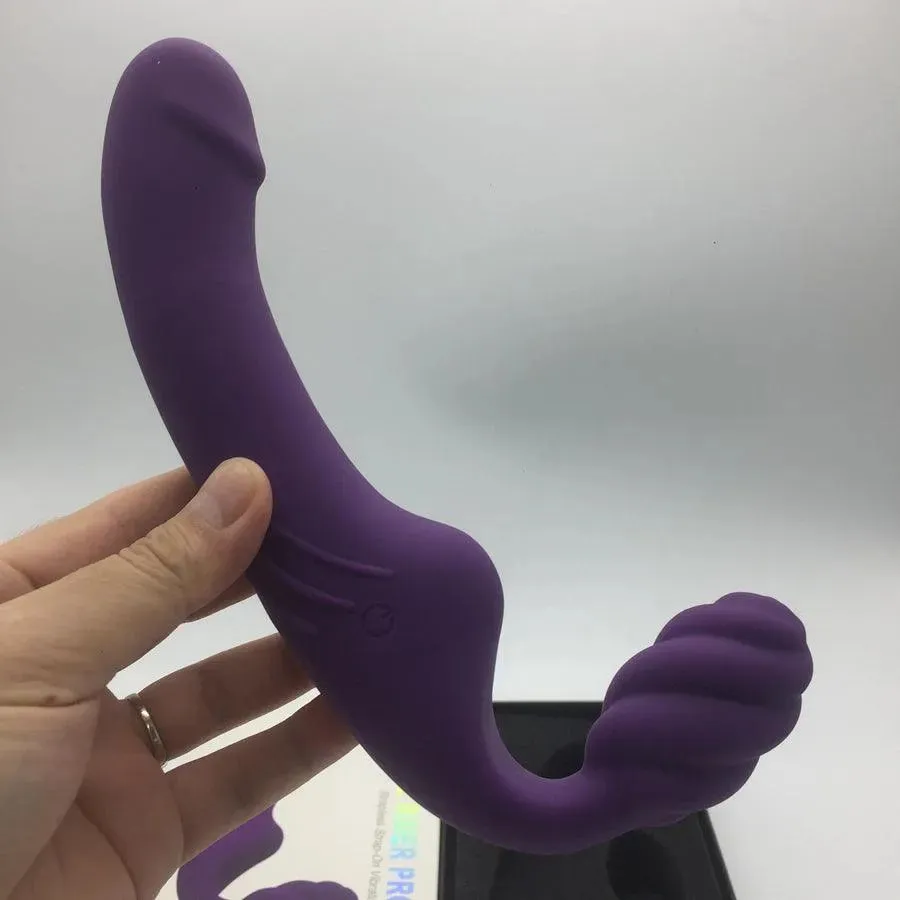 Remote Control Lesbian Strapless Strap On Dildo Vibrator