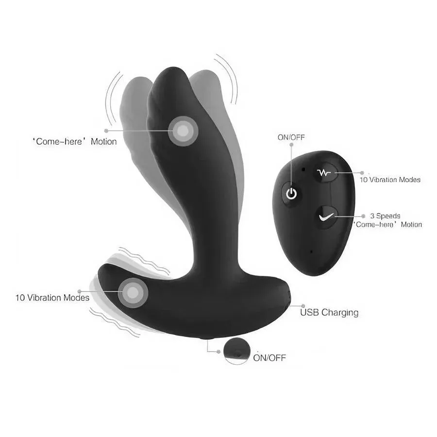Remote Control Silicone Fingering Anal Vibrator Toy