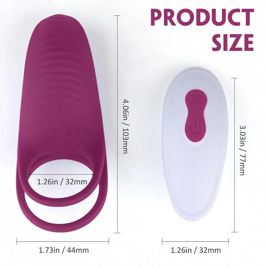 Remote Control Soft Silicone Vibrating Cock Ring