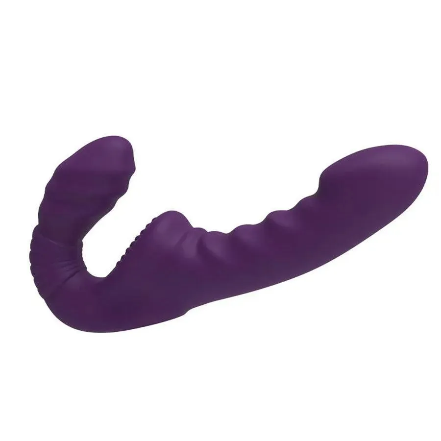 Remote Control Strapless Strap On Vibrator for Couples