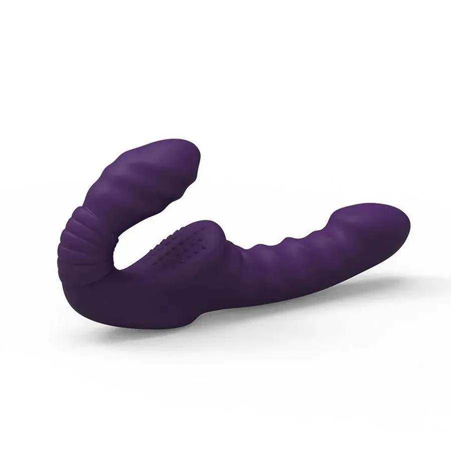 Remote Control Strapless Strap On Vibrator for Couples