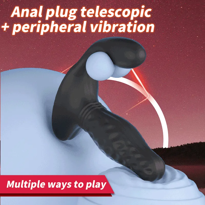 Remote Control Thrusting Anal Plug Vibrator