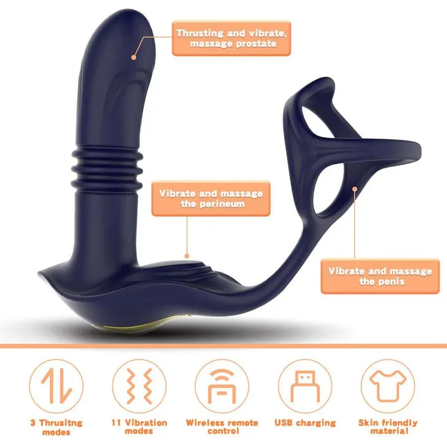 Remote Control Thrusting Prostate Vibrator