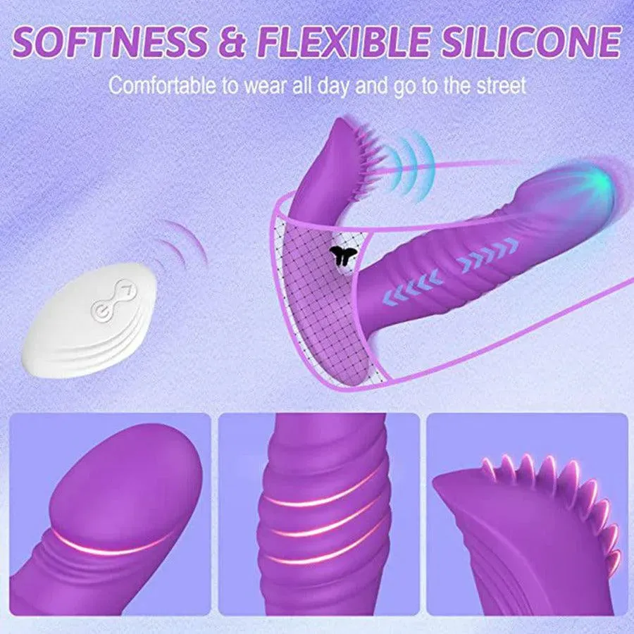 Remote Control Thrusting Public Panties Vibrator