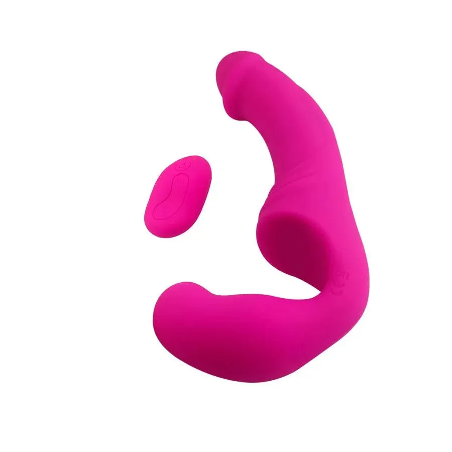 Remote Control Vibrating Strapless Strap On Sex Toy