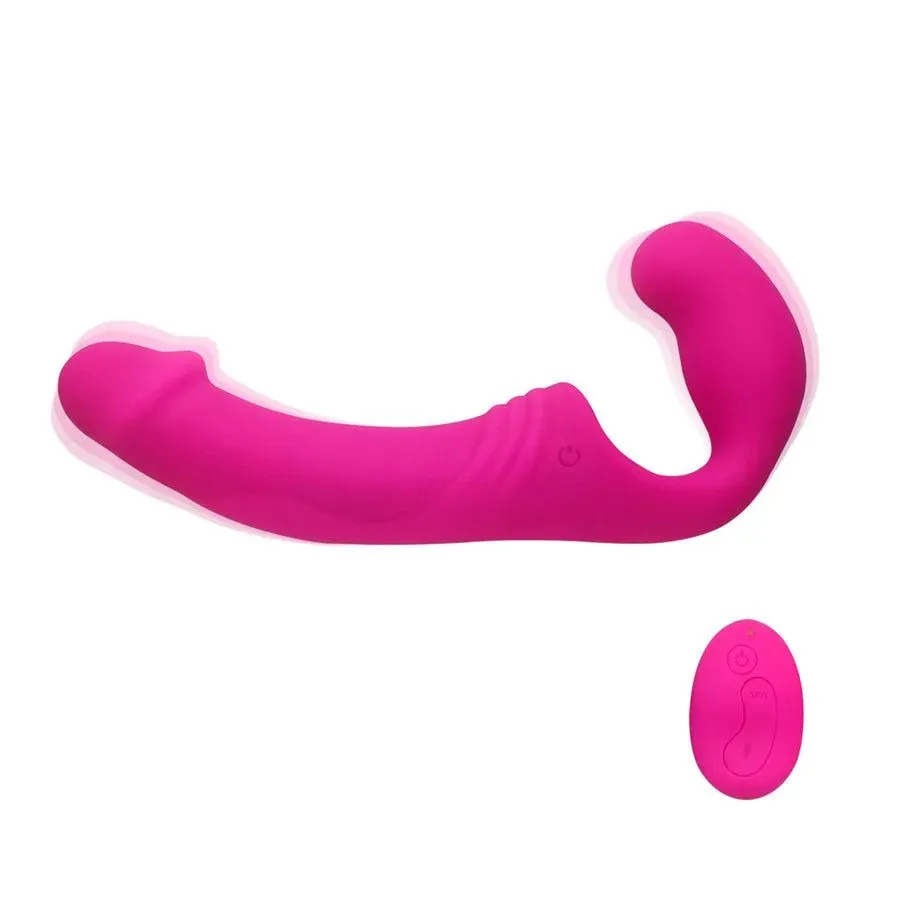 Remote Control Vibrating Strapless Strap On Sex Toy