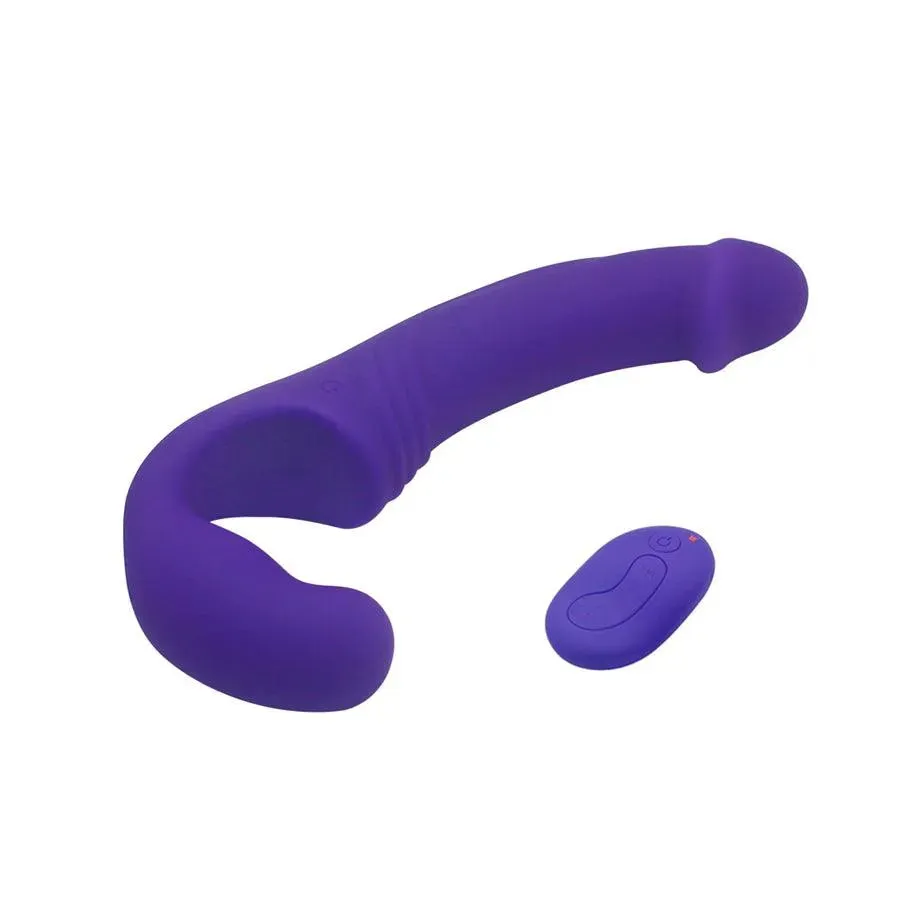Remote Control Vibrating Strapless Strap On Sex Toy